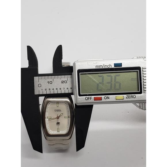 Fossil Blue women's watch. AM-3344 340005. Small square face. Working watch - Picture 7 of 8